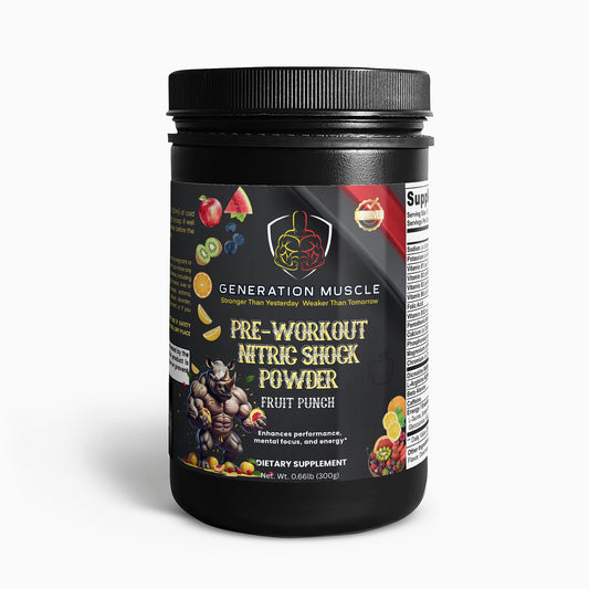 Pre-Workout Nitric Shock Powder (Fruit Punch)